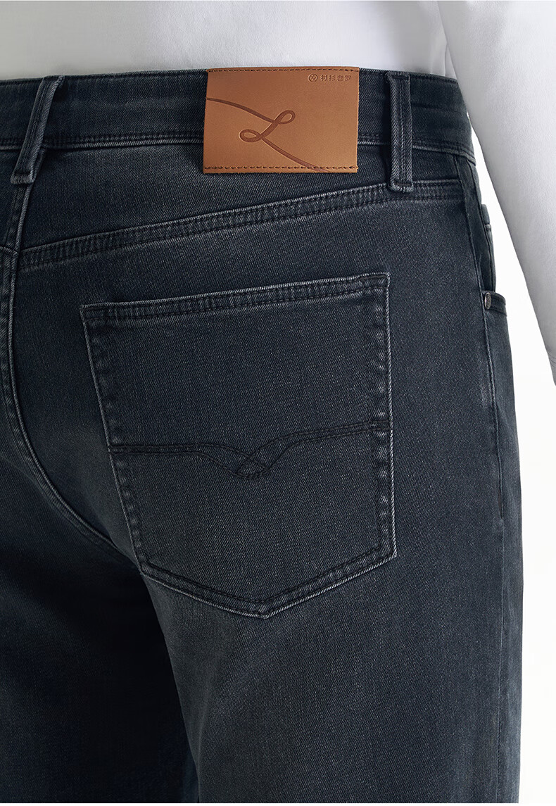 Shirt Lao Luo [Travel No.8] Fleece-Lined Warm Denim Jeans 249X0W801N Denim Gray 30 -98 4