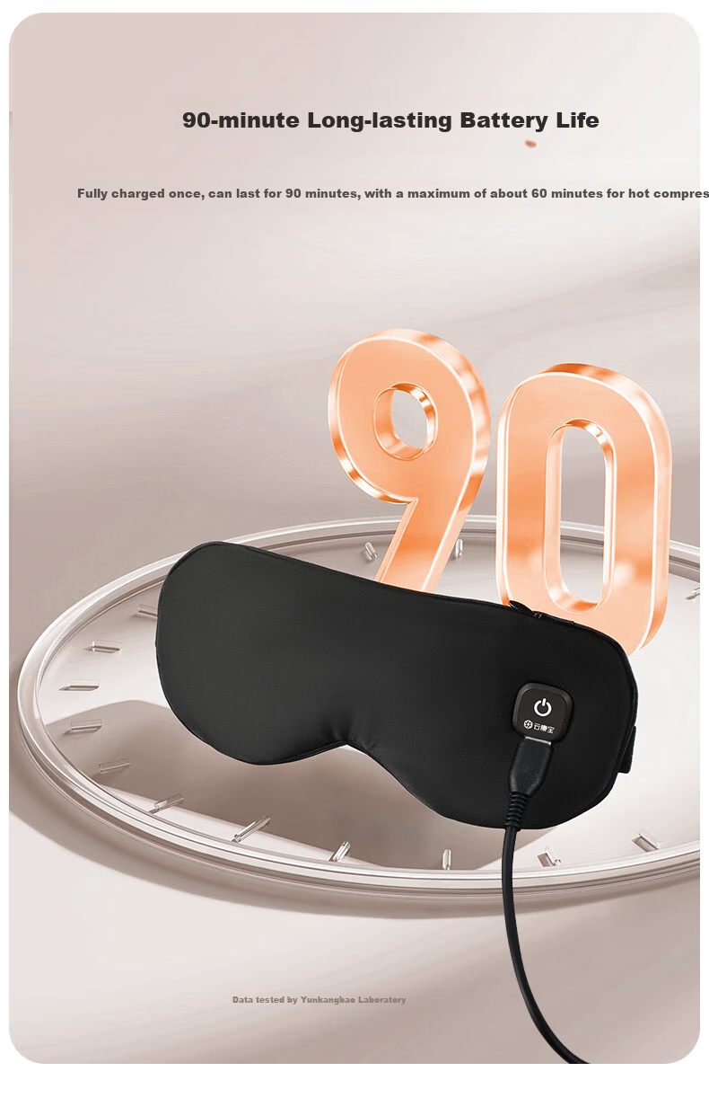 Yolanda Eye Mask with Rechargeable Graphene Massage Device, Fascia Gun, Hot Steam Massage, Sleep Mask, Eye Protection, Fatigue Relief, Holiday And Birthday Gift, Recommended for Warm Compress 8