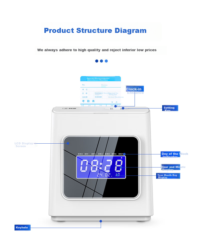 Kemi (Comet) Dual-Color Ribbon, Time Clock Paper Card Attendance Machine Ribbo 9