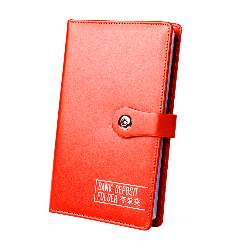 DiLe Bill Organizer Folder Bank Card Holder for Checks And Bills, Multi-Functional Card Holder with Magnetic Clasp for ID Cards, Driver's License, And Documents, Upgraded Version, 24 Pages, 70892 Red