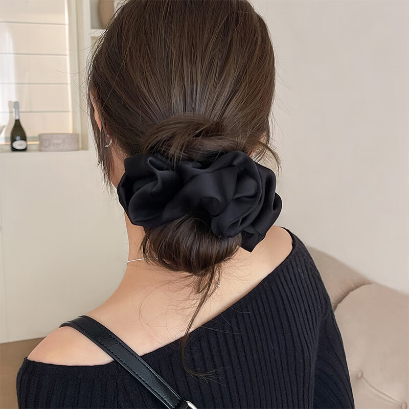 Xiangwan Satin Hair Ties Set of 2, Large Scrunchies for Women, Gentle on Hair, Elegant Hair Bands, Birthday Gift for Her 1
