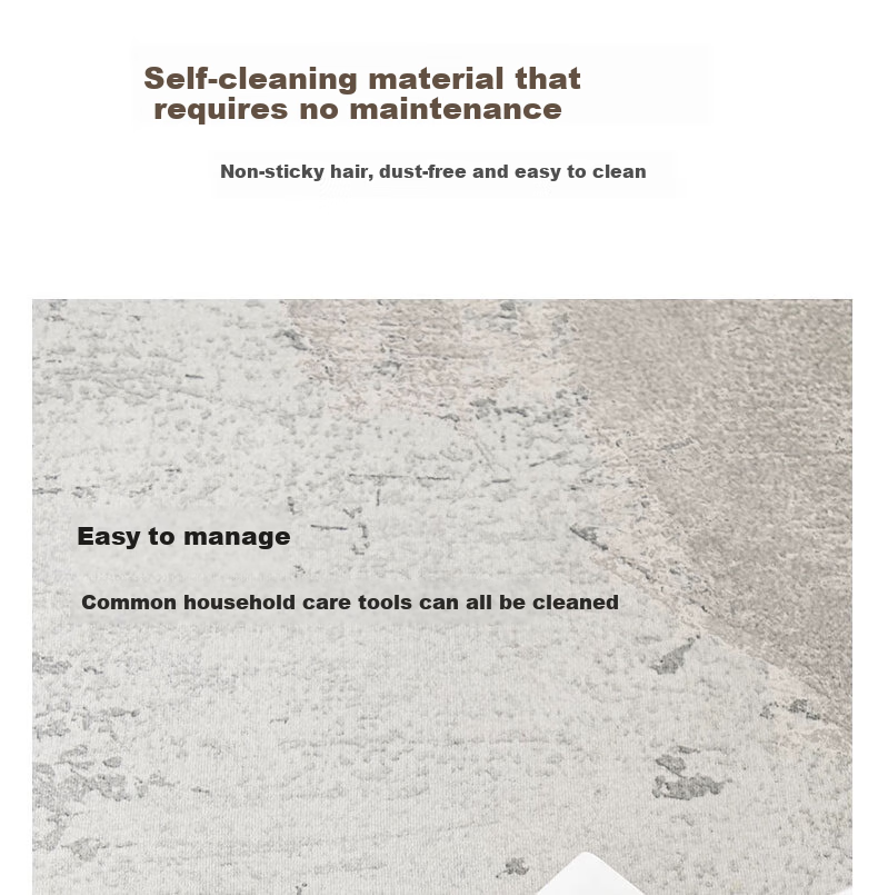 Qimian Carpet for Living Room And Bedroom, Simple And Luxurious, Skin-Friendly, Lint-Free, Dirt-Resistant, Non-Slip Bedside Rug Pad, Jinxian Nianhua 2*3m 8