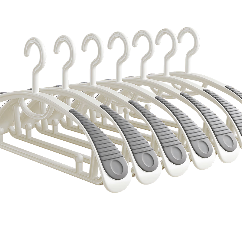 Baicaoyuan Non-Slip Hanger Set of 10 Thickened Wide Shoulder Plastic Clothes Hangers for Home Use