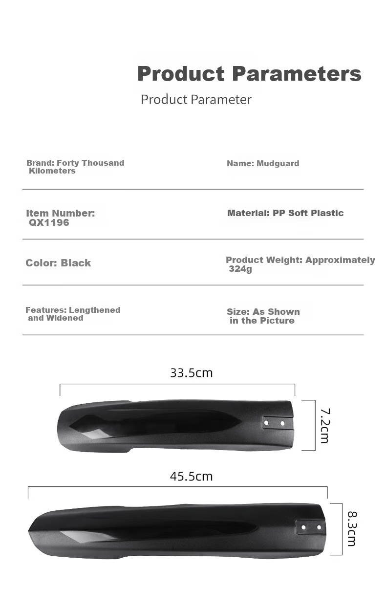 Siwangongli Mountain Bike Mudguard, Bicycle Front Mudguard, Fully Enclosed Bicycle Rear Wheel Mudguard, Universal Accessories Set 5
