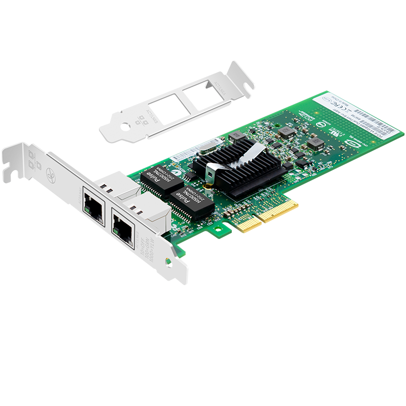 EB-LINK Intel 82575 Chip PCI-E X4 Gigabit Dual-Port Server Network Card with Two Ports, Soft Router ROS Aggregatio