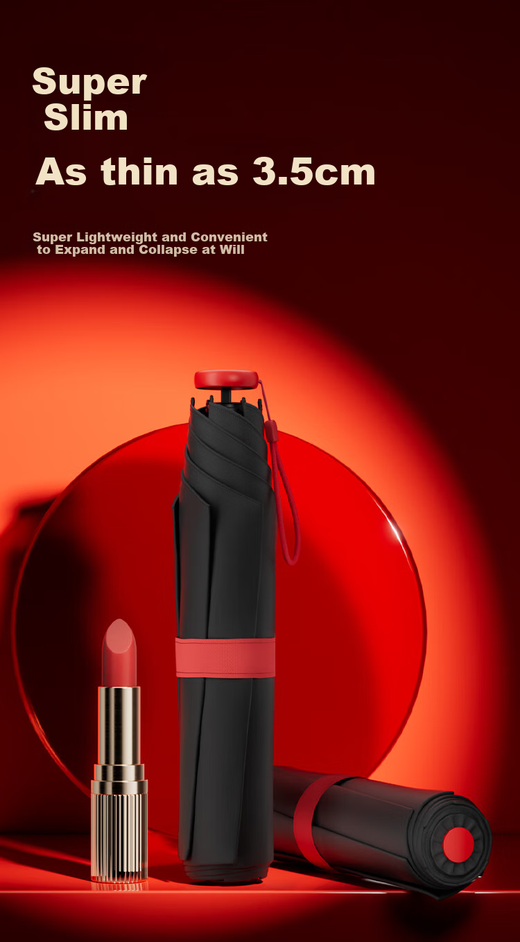 JD Original Lipstick Umbrella, Ultra-Light Portable Sunshade, UV Protection for Men And Wome 5
