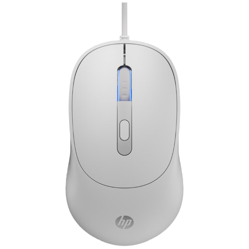 HP G100 Wired Ergonomic Office Mouse USB Compatible for Laptop Desktop White Silent