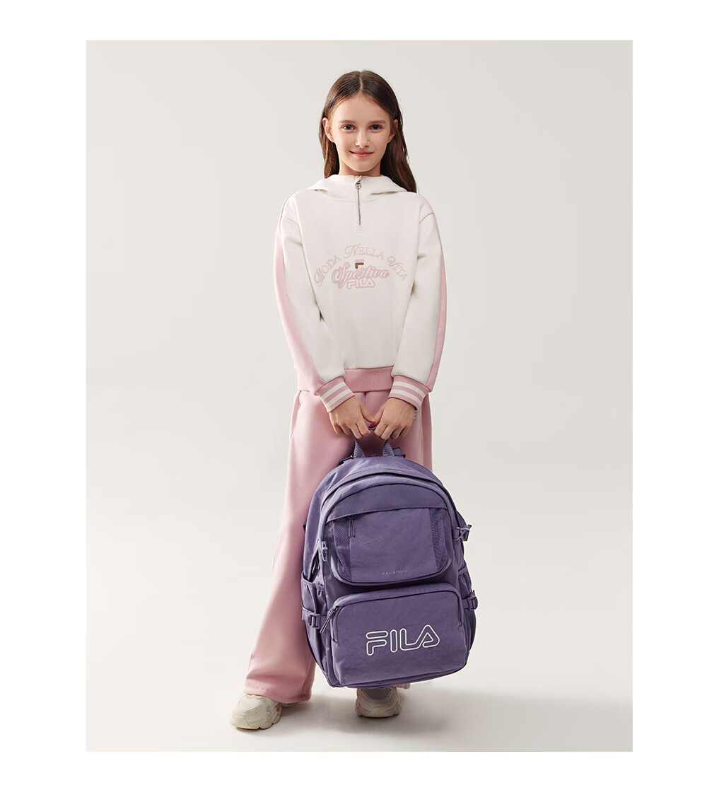 FILA Kids Backpack 2026 Large Capacity Junior High School Student Shoulder Bag for Boys and Girls 25
