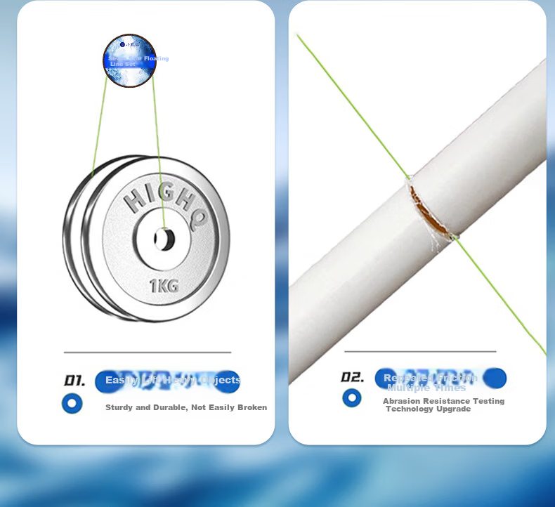 Xiaofengxian Seven-Star Fishing Line Set with Grass Cave Wild Fishing Line, Hook Set, Finished Line Set, 4.5m, Size 1.2, Jinhaixi Double Hook 4