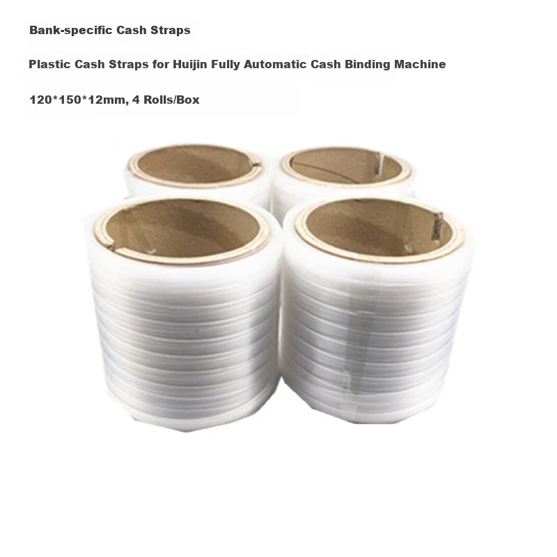 Rongxinyinzhihui Bank-Specific Money Band, Plastic Money Strapping Belt for Huijin Fully Automatic Money Strapping Machine, 120*150*12mm, 4 Rolls/box 1