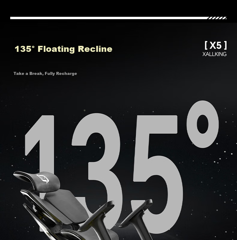 Xiaoqi X5 Gaming Chair, Ergonomic Chair, Gaming Computer Chair, Office Student Home Use, Dual C Lumbar Pillow, Reclining, Long Sitting without Fatigue 16