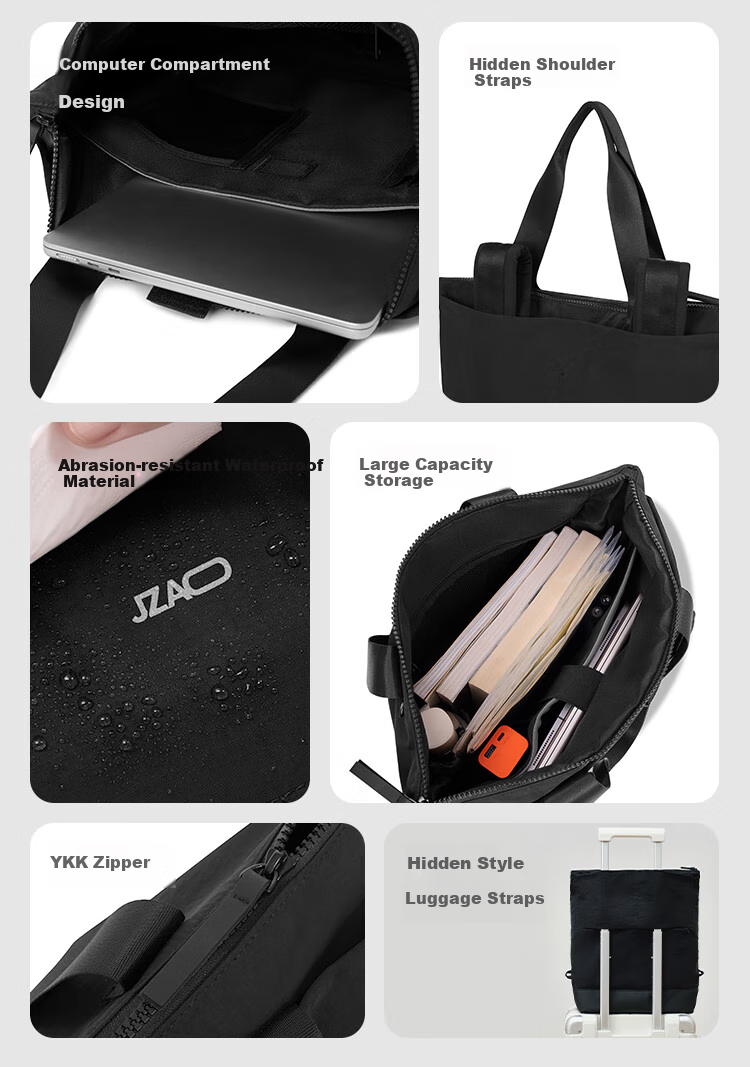 JD Jingzao Black Warrior Handheld Tote Bag Sports Backpack Laptop Bag Commuter Travel School Bag 3