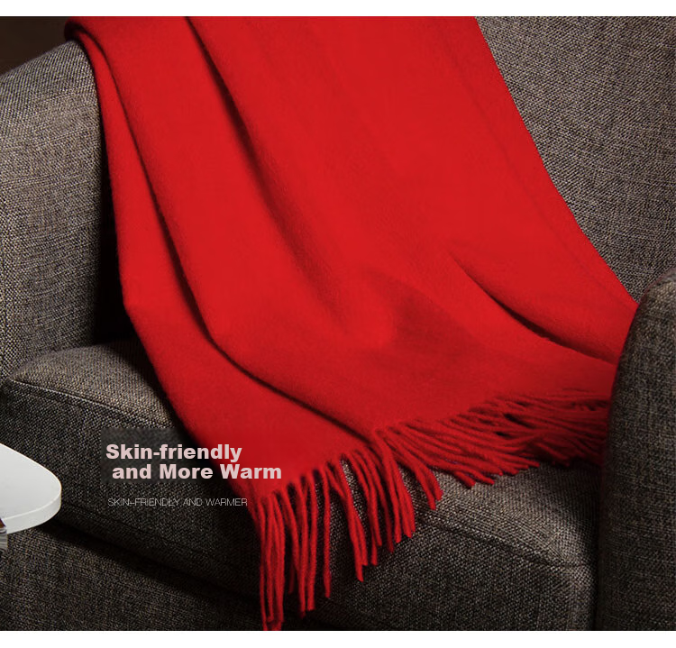 Hengyuanxiang 100% Pure Wool Office Air Conditioning Shawl for Women, Autumn Scarf, New Style Birthday National Day Gift for Elders 6