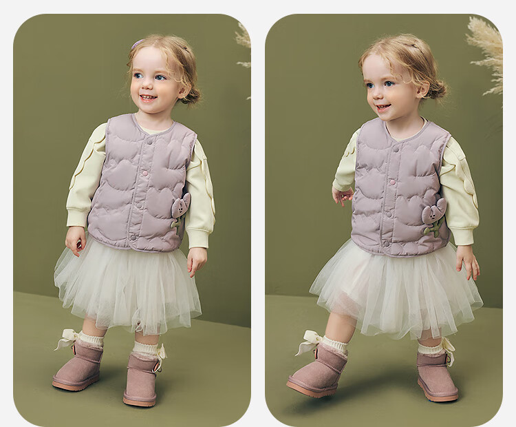 Minibala Kids Unisex Baby Down Vest Waterproof Skin-Friendly Comfortable Warm Winter Jacket 7