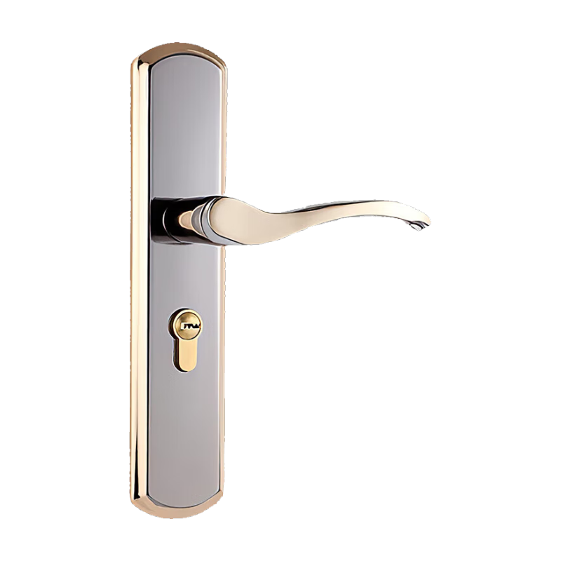 Auburn Indoor Bedroom Door Lock Handle Adjustable No-Drill Door Lock A18 Titanium Black