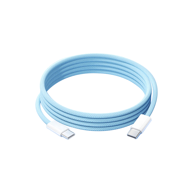 AMKE Apple 15 Charger Cable 60W Fast Charging iPhone 16 Plus/Pro Max/17 Air Original Dual Type-C Data Cable [Original Genuine] C to C Braided Cable
