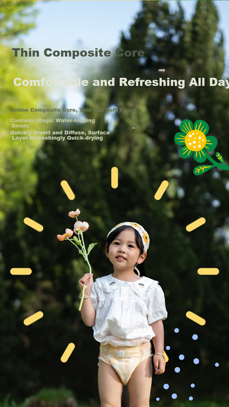 Shengxiaguangnian Nature Natural Pull-Up Diapers, Size L, 34 Count, Disposable Diapers, Ultra-Thi 11