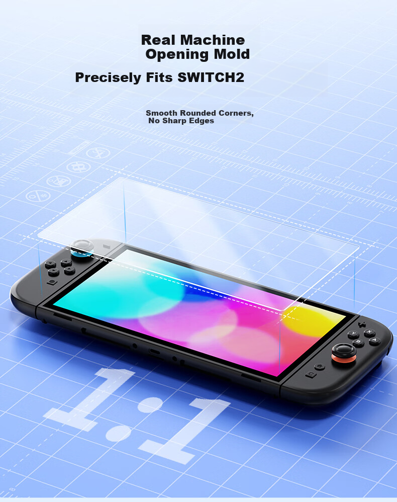 Liangzhi (INE) Nintendo Switch 2 Console Protective Case Set, Full PC Hard Shell, Controller Cover + Console Back Cover + Joy-Con Caps, NS2 New Machine Switch 2 Accessories 3