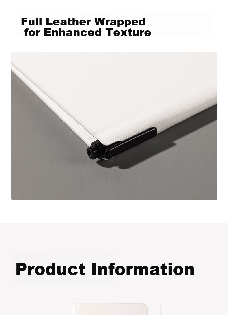 Deli Foldable Whiteboard Notebook, Portable Handheld Journal, Writing Pad for Home And Desktop Use, Memo Pad, Office Planner Board, White, 242*172mm, MQ136 6