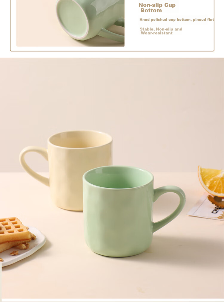 BJ Large Capacity Ceramic Mug, Breakfast Cup for Children, Water Cup, Coffee Mug, Breakfast Bowl, Oatmeal Cup, Milk Cup 14
