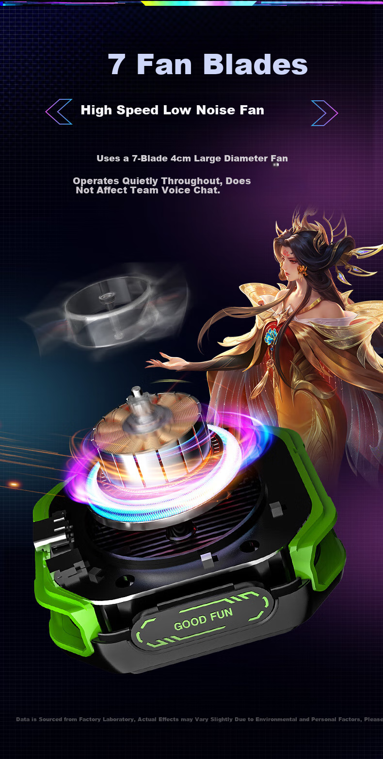 Jiaying Zengsheng Dianfeng Official Co-Branded Cooling Fan with Magnetic Back Clip And Semiconductor Cooling, Gaming Temperature Reduction Device, Suitable for Huawei, Apple, Vivo, E-Sports 10
