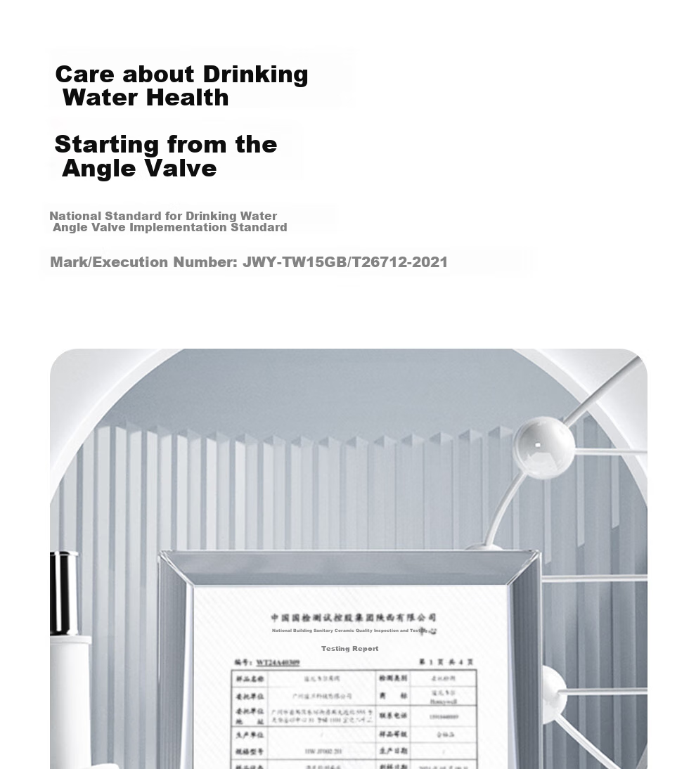 Honeywell Drinking Lead-Free Angle Valve, Triangular Valve with All-Copper Body And Ceramic Valve Core, Cold And Hot Water Compatible Lead-Free Angle Valve JF 3