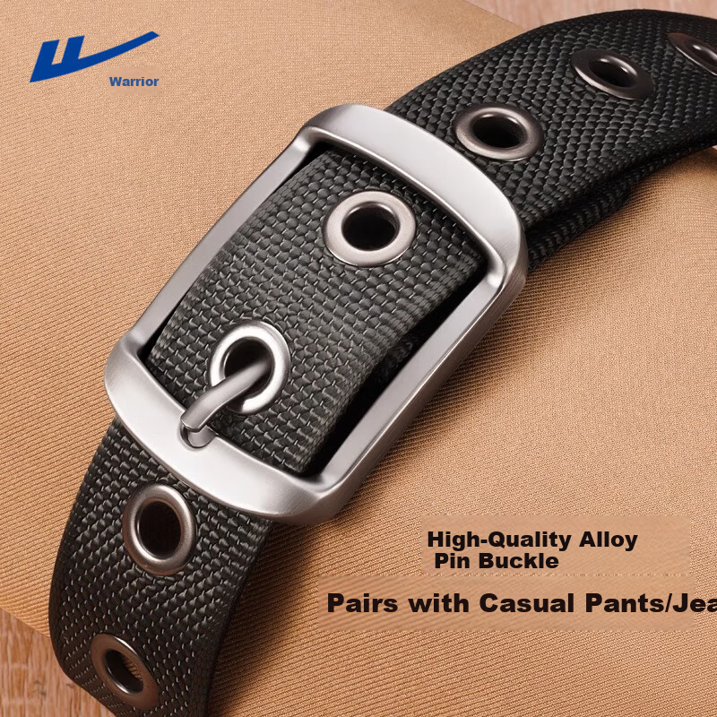 Ремень Huili Canvas Belt для мужчин с пряжкой-булавкой, мужской плетеный нейлоновый рабочий повседневный универсальный тактический джинсовый ремень