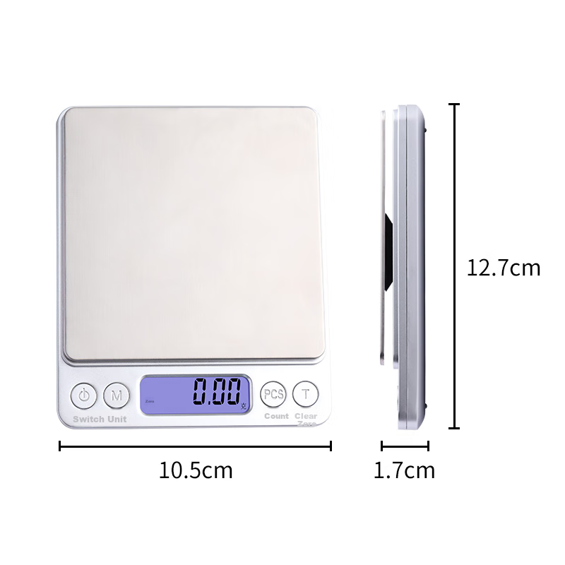 BJ Kitchen Scale, Electronic Scale, 0.01g/500g, Baking Scale, High-Precision Gram Scale, Food Scale, Tea Balance, Small Scale, Rechargeable