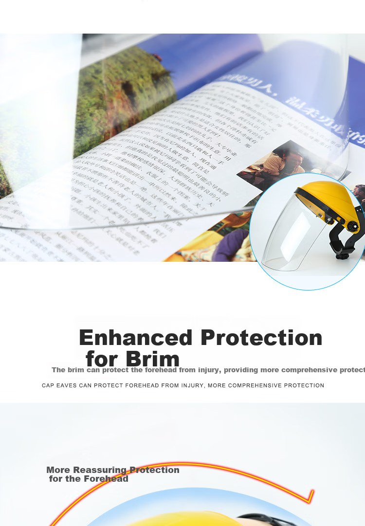 Beifute Welding Helmet, Anti-Spatter, Impact-Resistant Full-Face Protective Mask, Transparent Head-Mounted Welding Goggles [Jingcang Flash Sale], Yellow Top Transparent Mask, Two Pieces 7
