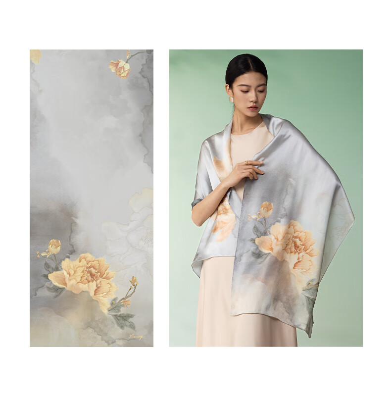 Embroiderer Silk Mulberry Silk Scarf Gift Box High-End Women's Shawl Long Scarf Gift for Elders Mom Women's Day 14