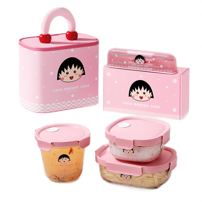 Cilock Chibi Maruko-chan Lunch Box Insulated Bag Thickened Aluminum Foil Waterproof Work Lunch Bag Tote
