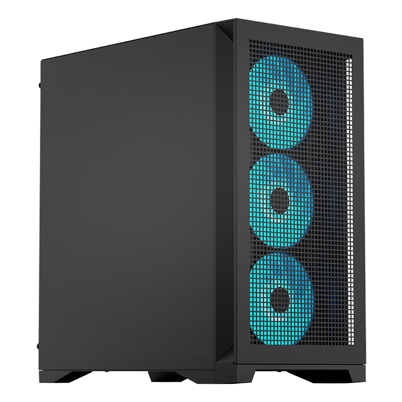 SAMA Pingtouge M2 MESH V2 Black Matx Cooling Computer Case, Large Mesh Area/240/280 Water Cooling/8 Fan Positions/USB3.0/Type-C Reserved Holes