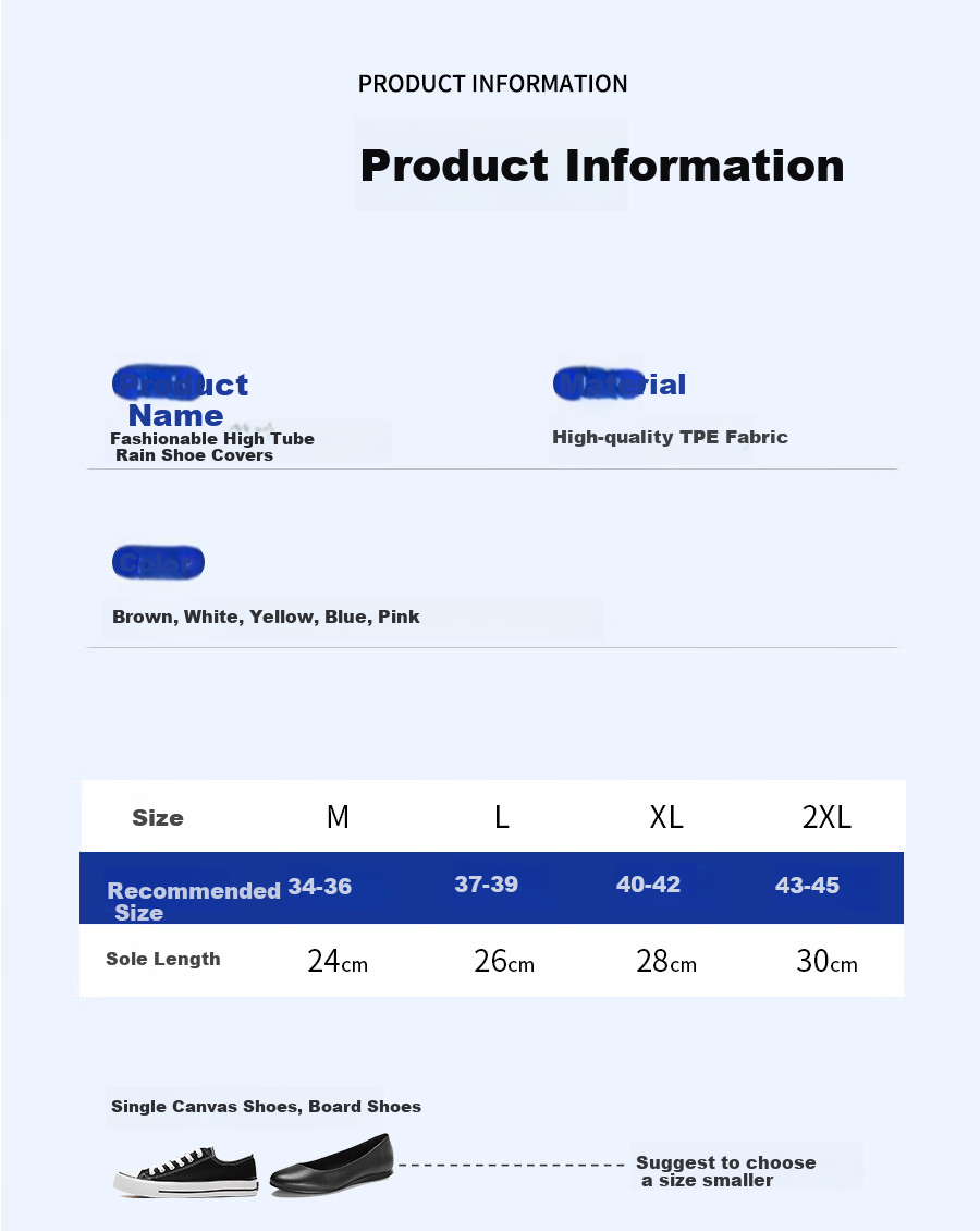 Zhengyu Rain Shoe Covers, Waterproof Non-Slip Wear-Resistant Thickened Children's Shoe Covers, Portable Rain Boots, Waterproof Shoes for Adults, Men And Wome 10