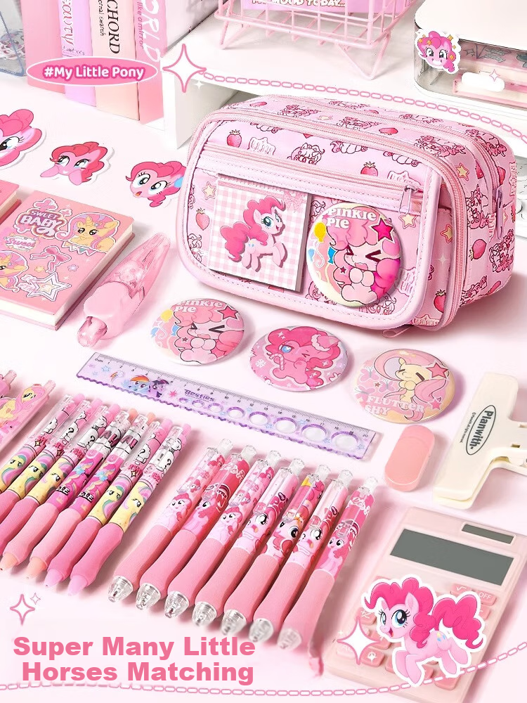 Shuxing Pencil Case for Girls, Cute Large Capacity Stationery Box for Elementary School Students, Cartoon Design for First Grade, Kindergarten, Middle And High School Students, Creative Pencil Case 3