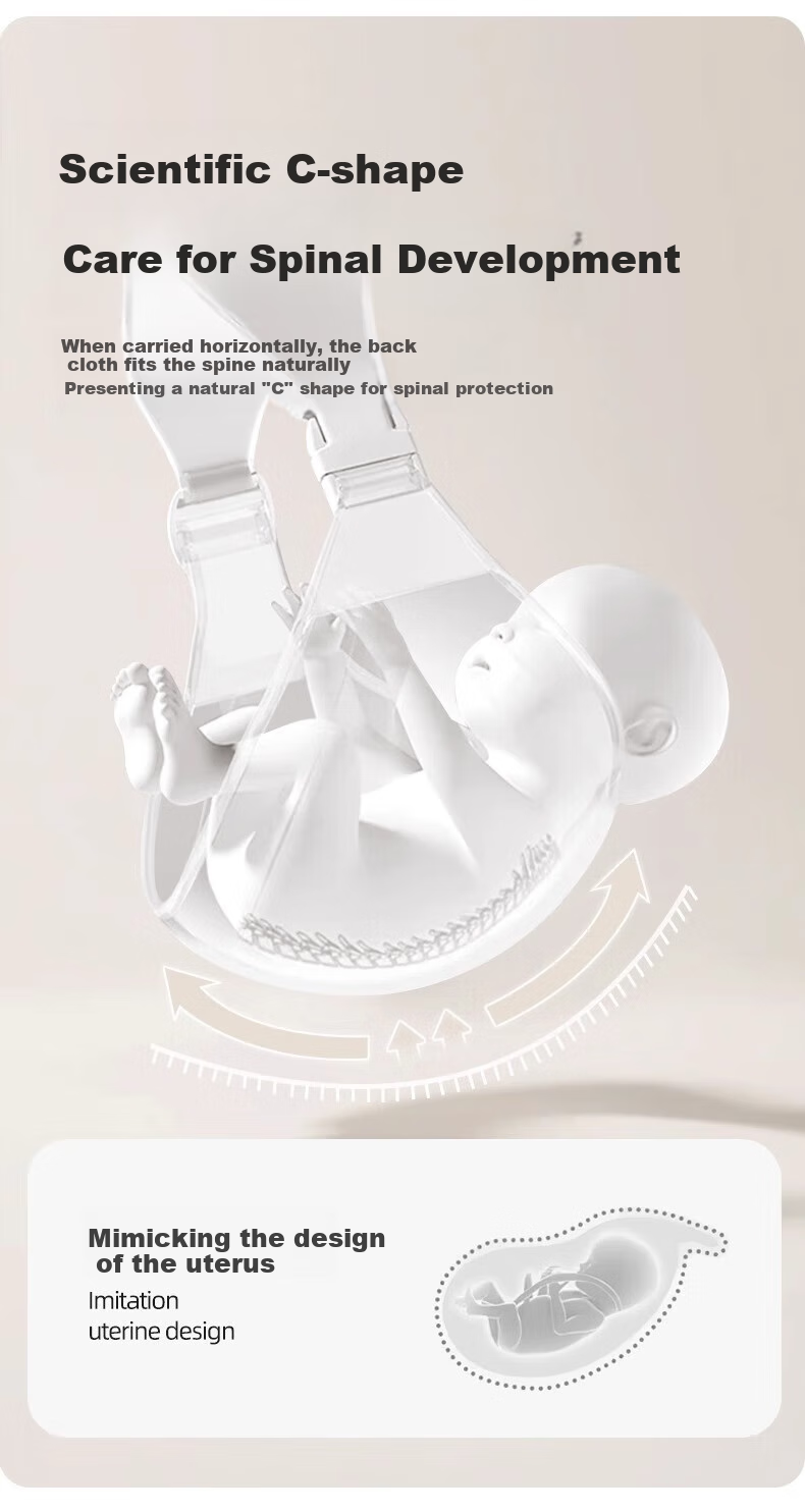 AIBEDILA Baby Carrier, Newborn Front-Carrier, Infant Outdoor Horizontal Carry Waist Stool, Baby Wrap, Child-Carrying Essential 2
