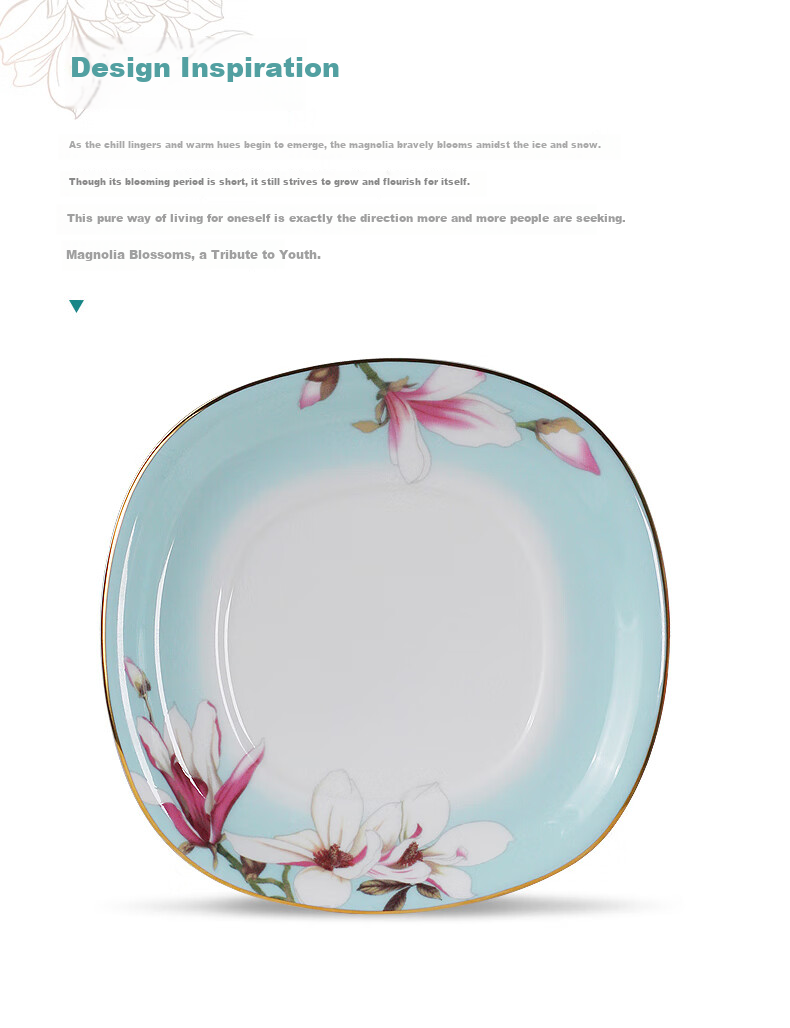 HG Guoci Bone China Coffee Cup And Saucer Set, European High-End Afternoon Tea Cup with Spoon, Premium Wedding Gift Fanghua 2