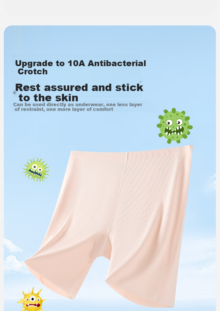 Dingguagua Girls' Safety Shorts And Underwear Two-In Anti-Exposure Children's Ice Silk Shorts Girls' Summer Thin Base Layer Protective Pants 6