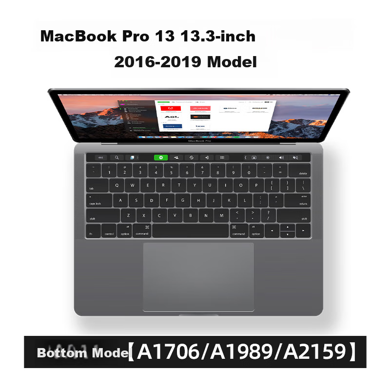 Jiasu Apple MacBook Pro 13 Keyboard Cover [A1706/A1989/A2159], 13-Inch M1/M2 Keyboard Protector, Ultra-Thin Invisible Transparent Dust Cover