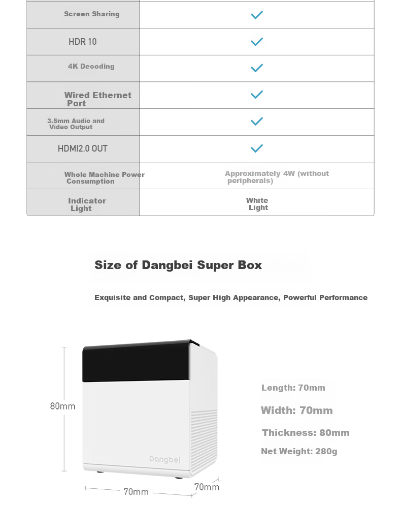 Dangbei TV Box H5, 64GB Smart TV Network Set-Top Box, 8K Decoding, HDR10+, Dual-Band WiFi, Android 12, AI Smart Voice Control, No Startup Ads 23