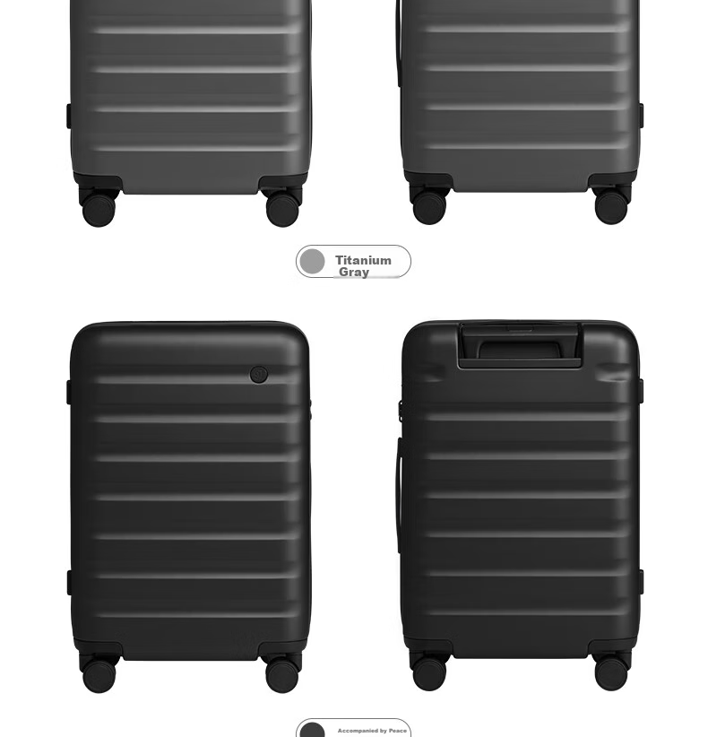 90Fen Luggage, 28-Inch Rhine River Pro Suitcase, Large Capacity Travel Case with Quiet Wheels And Password Lock, Dark Night Black 24