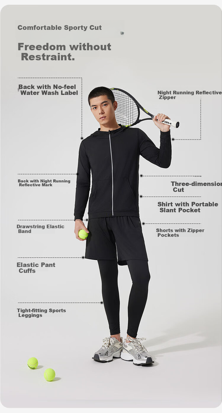 JD Jingzao Men's Running Fitness Sports T-Shirt Quick-Dry Base Layer Training Shirt Breathable Short Sleeve XXL 5