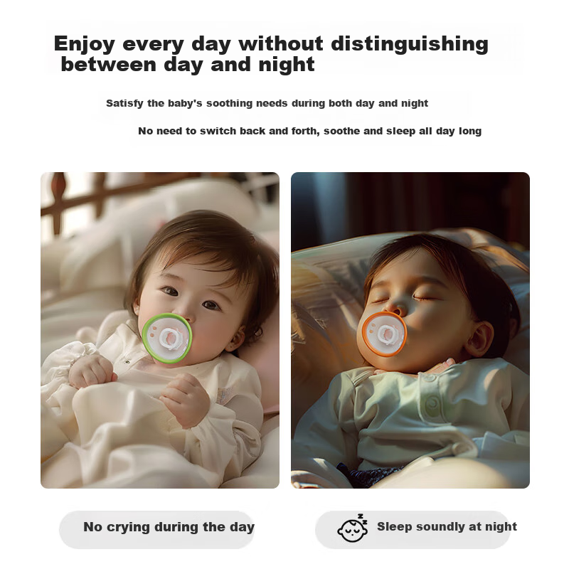 Beisinai Pacifier for Infants 0-3 Months And Above, Newborn Anti-Colic Silicone Soothing Device with Storage Box