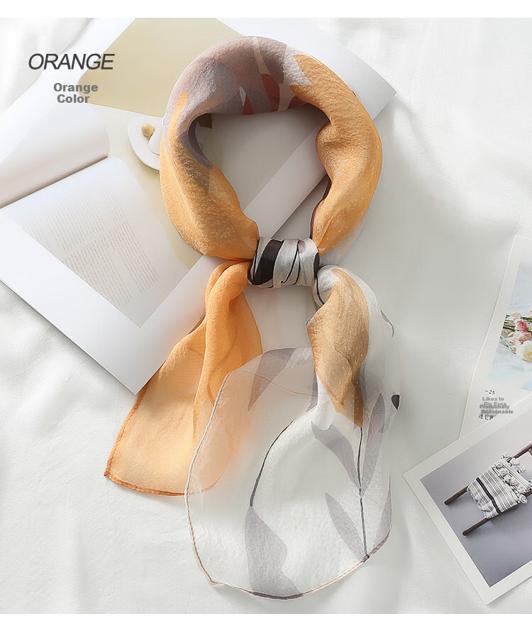 Shanghaigushi Silk Scarf for Women, 100% Mulberry Silk, Spring And Summer Scarf, Gift Box, Mid-Autumn Festival Gift 18