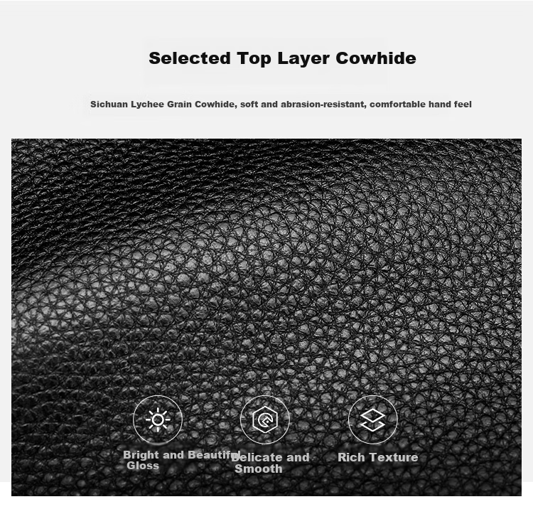 MEXICAN Genuine Top-Grain Leather Card Holder for Men, Large Capacity Card Case with Multiple Slots, Accordion Wallet for Business Cards And ID Documents, Black 4