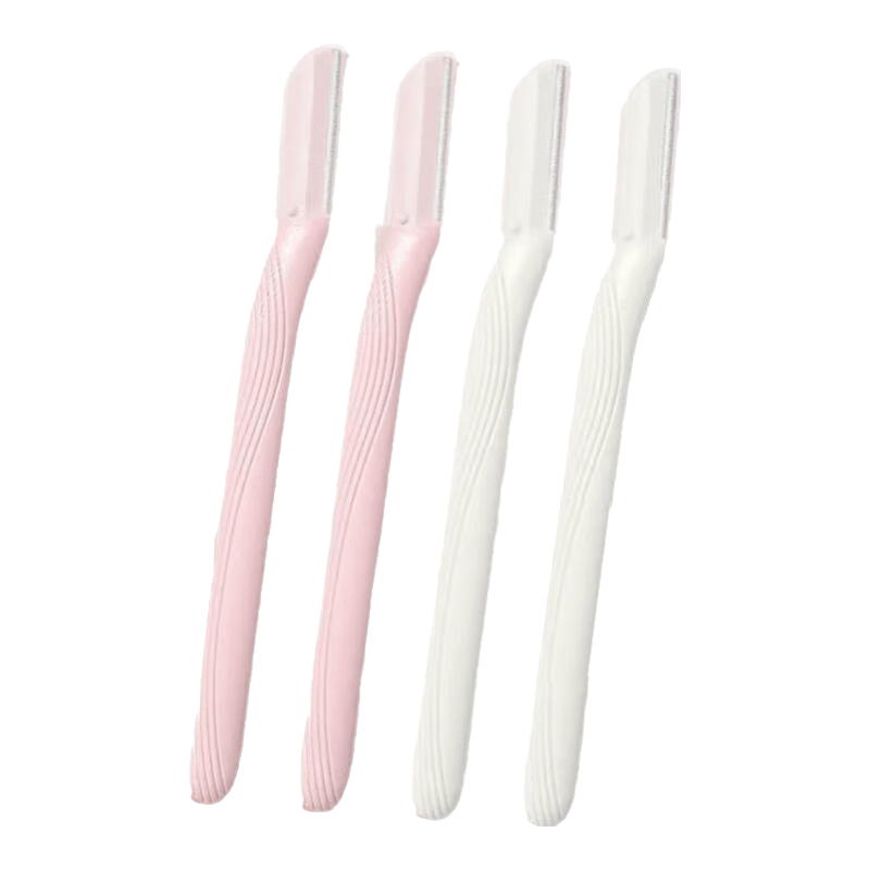 Jing Xiaodi Eyebrow Razor Safety Eyebrow Shaver (4-Pack) Women's Eyebrow Knife Beginner Eyebrow Trimmer Eyebrow Grooming Kit
