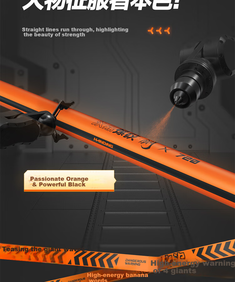 Handing Threaded Steel Second Generation Fishing Rod, 8.1 Meters Handheld Rod, Big Fish Fishing Pole, Platform Fishing Rod, Carbon Fiber Fishing Rod, Giant Fish Pole, 8.1m 13