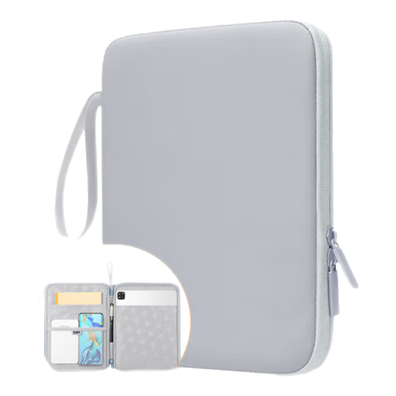 JPLAYER Tablet Storage Bag, 12.9-Inch Shockproof Protective Case, Handbag Suitable for Apple/Huawei MatePad/Lenovo Xiaoxin Tablet Protective Cover, Gray