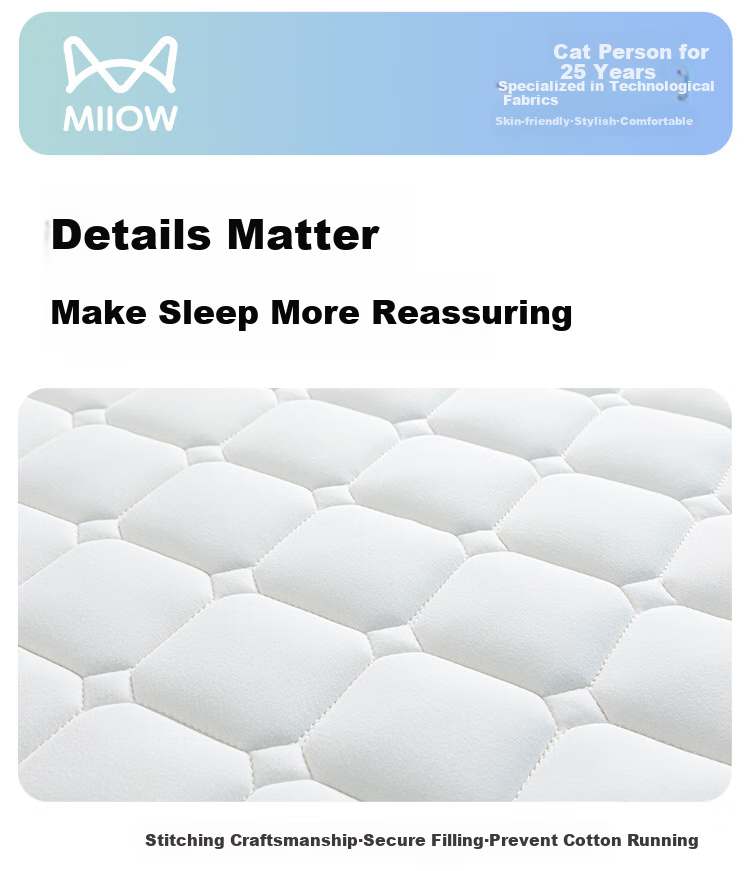 MiiOW Class A Latex Mattress Cover Pad, Soft Bedding for Home Bedroom Tatami Mat, 150*200cm 10