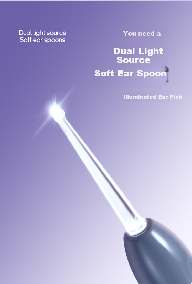Shijian Children's Ear Pick, Illuminated Visual Ear Cleaning Tool Set, Rechargeable Version, 2-Piece Set, T86W 3