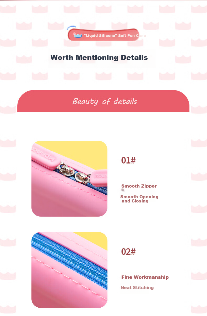 Maotaizi Liquid Silicone Pencil Case, Creative And Stylish Ins-Style Design for Students, Kindergarten Pencil Box, Simple First Grade Children's Pencil Case for Boys And Girls, Stationery Bag, Chrysler Blue 7